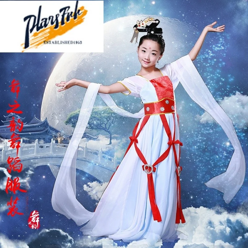 

Children's Hanfu Dance Performance Costume Classic Fairy T Version Flng to Heaven Ancient Costume for Girls
