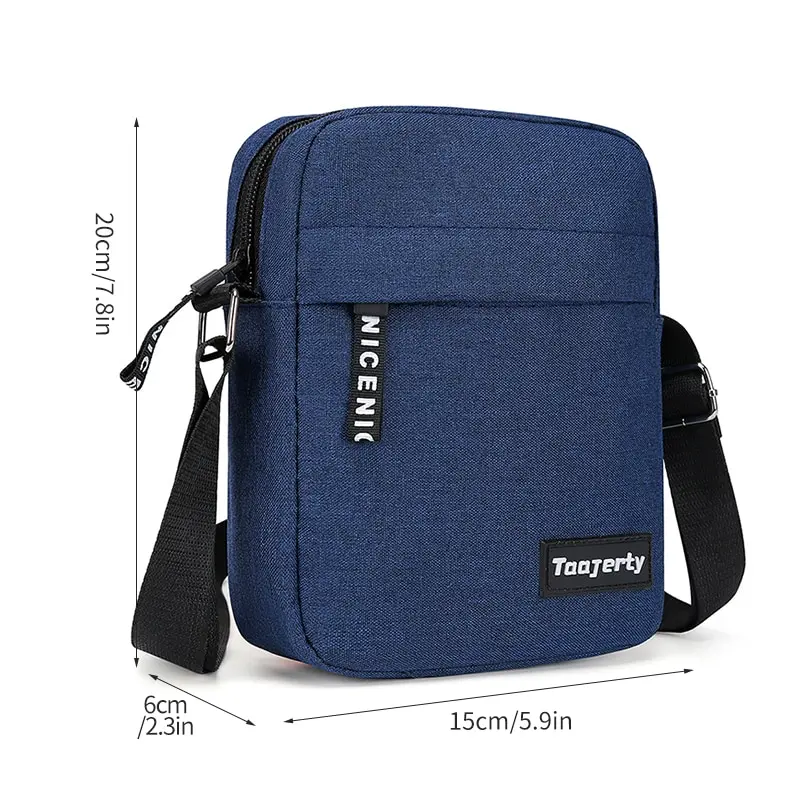 Nylon Shoulder Bag Men Solid Color Messenger Bag Casual Fashion European and American Retro Men Bag