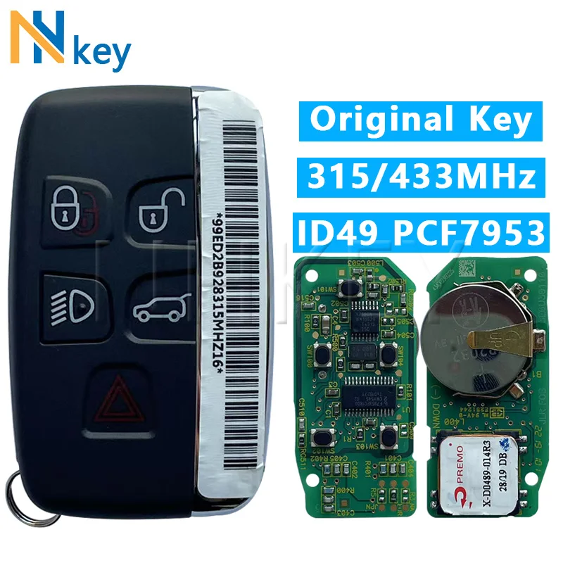 NH KEY Original KOBJTF10A 315/433MHz ID49 Chip Smart Remote Key For Land Rover Range Rover Sport Evoque Freelander Discovery 4