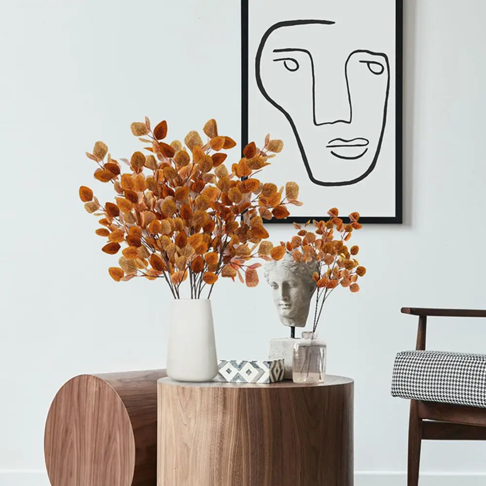 Künstliche Pflanzen Seiden-Eukalyptus-Langstängel-Kombination Brautsträuße Hochzeit Heim Zimmer Tisch DIY Vasen Hübsche Dekoration Bestseller – Detail 1