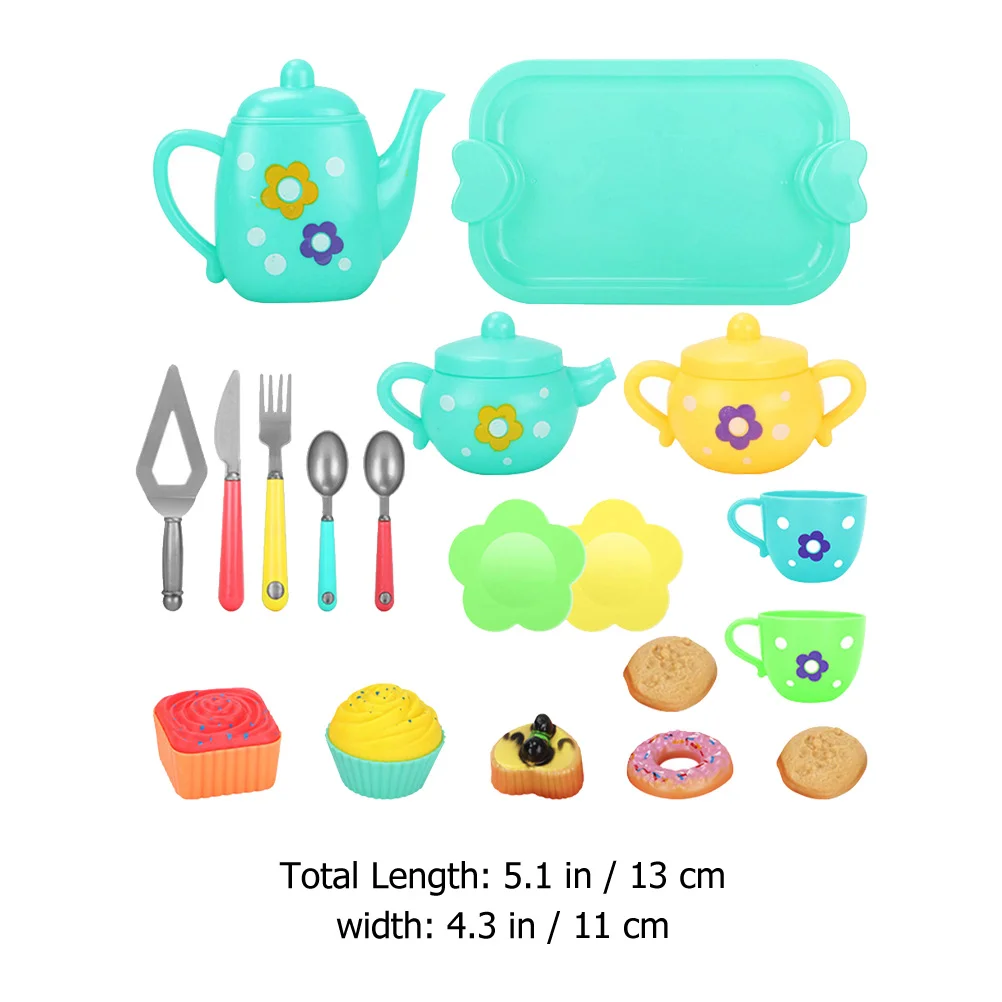 Simulation Teapot Teacup Realistic Dessert Set 13X11X7CM Kids Plaything Stylish Imitation Container Pretend Child