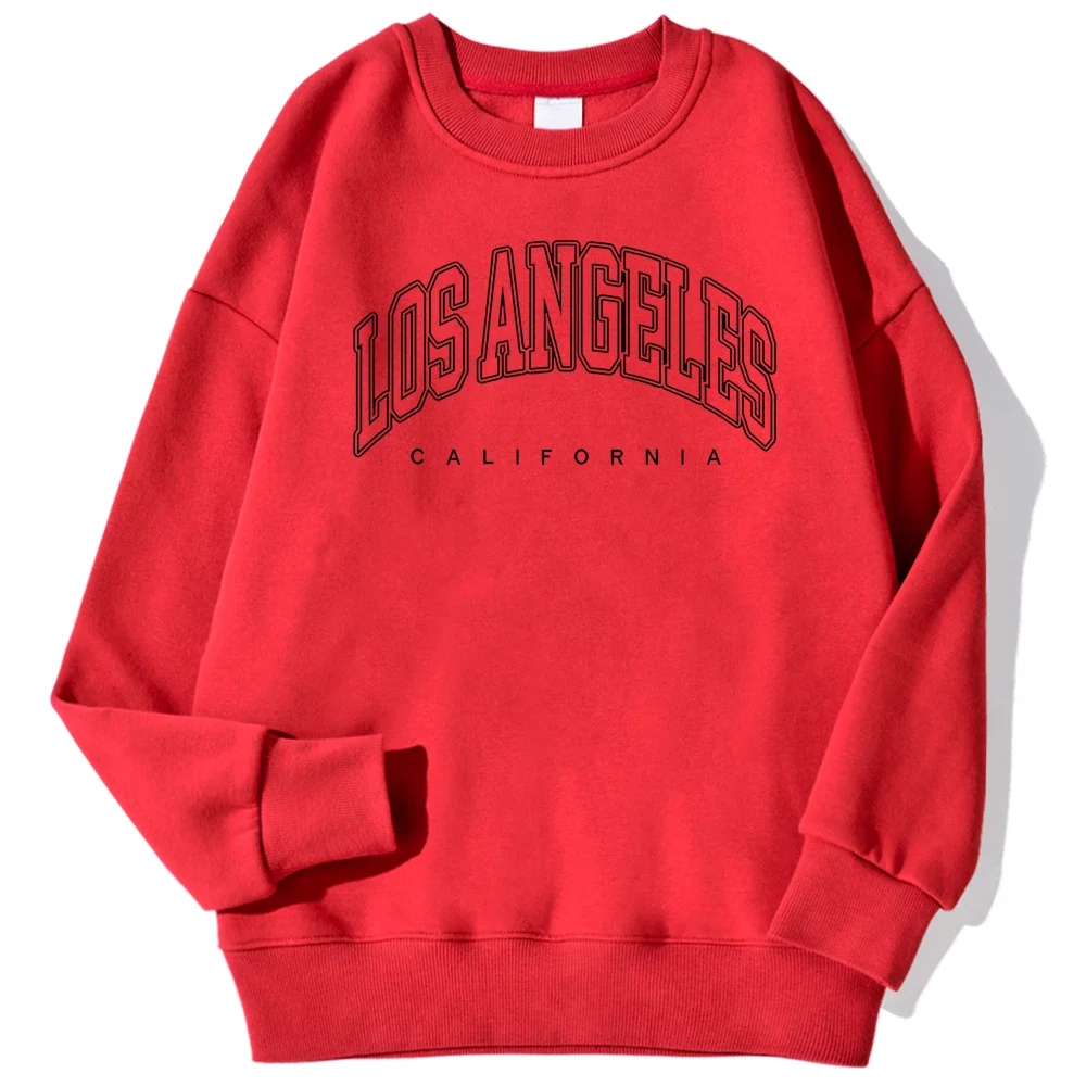 Los Angeles California Letter Printed Men\'s and Women\'s Pullover Fashion Wool High Quality Warm Sweatshirt Autumn Casual Wear