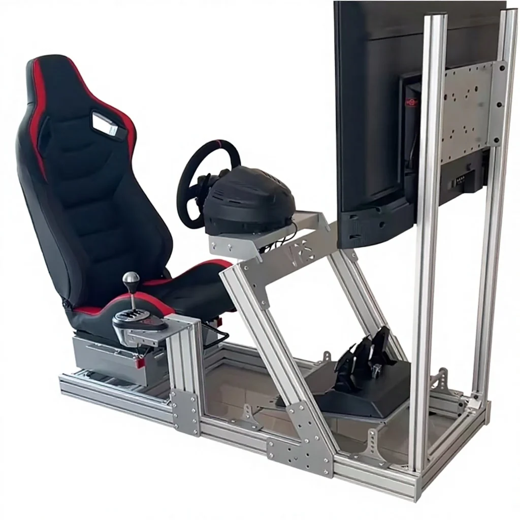 Custom 4080 Aluminum Profiles Steering Wheel Seat Stand Sim Racing Cockpit G29 Sim Rig Chassis Virtual Reality Driving Simulator