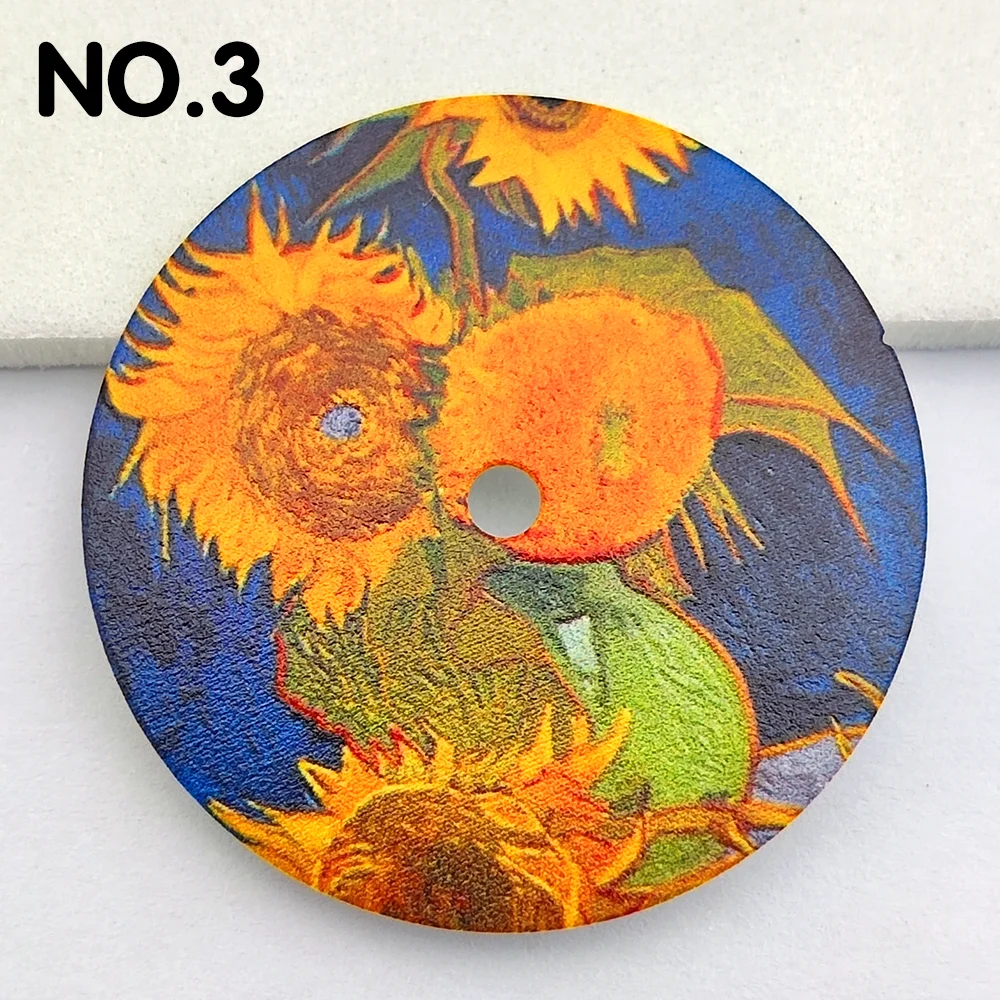 NH35 Dial World Famous Paintings Van Gogh Works Replica Dial Fits NH35/NH36 Movement Watch Accessories Dial 28.5mm Watch Dials