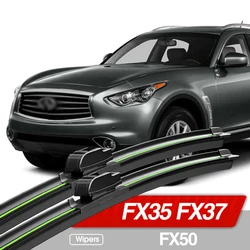 For Infiniti FX35 2003-2012 FX37 2012-2013 FX50 2009-2013 Front Windshield Wiper Blades 2pcs Accessories Windscreen Window