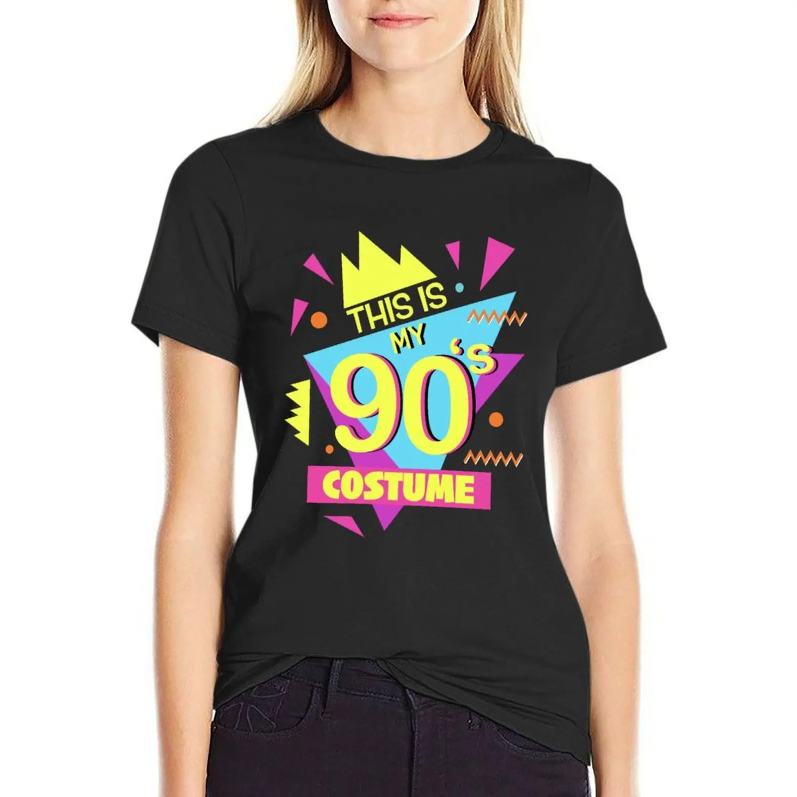 

This Is My 90s Costume - Vibe Retro Party Outfit Wear T-Shirt customizeds kawaii clothes plus size t shirts for Women loose fit