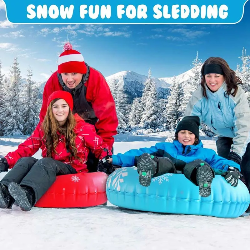 

Christmas/Flake Style Inflatable Ski Rings - PVC Material - Suitable for Winter Outdoor Skiing - Thick and Durable
