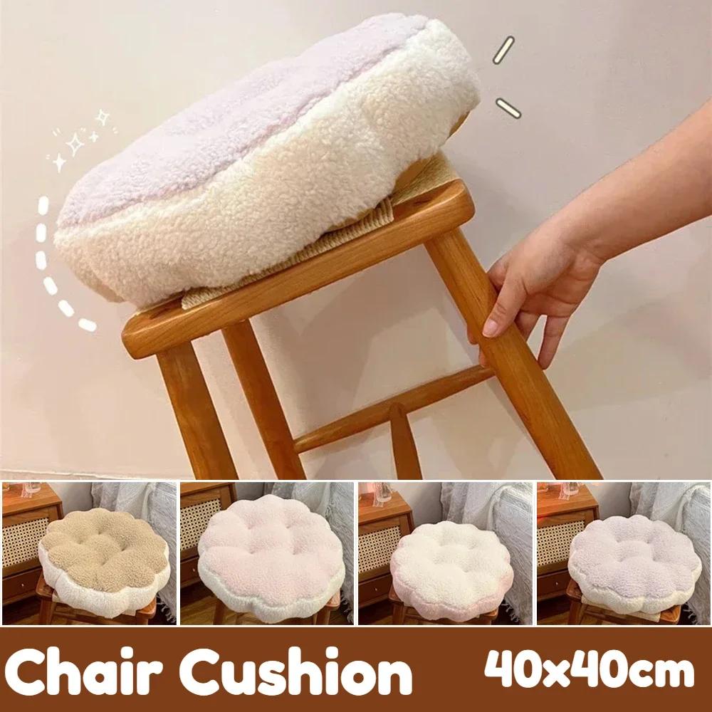 

1PC Cute Macaroon Color Thickened Soft Cushion Pillow Tatami Floor Pillow Cushion for Home Office Patio Dining Chairs 40x40cm