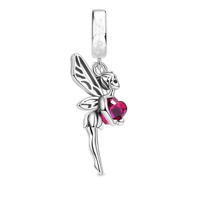 Beads Angel of Love Cupid Spirit Embraces Gemstone Pendant Charm Fit Original 925 Sterling Silver Bracelet Jewelry Gift