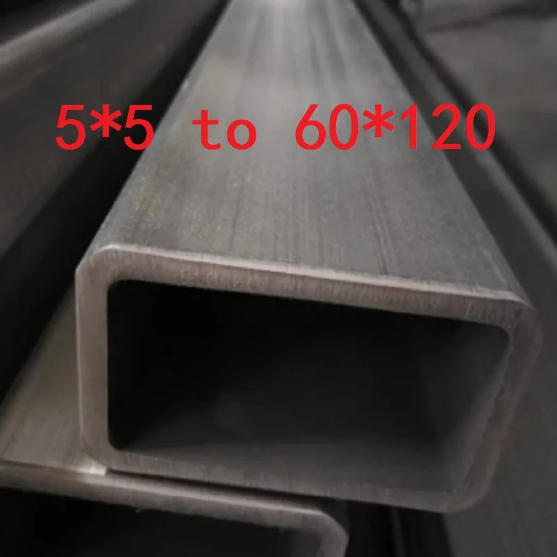 1 قطعة 304 سبائك الفولاذ المقاوم للصدأ أنابيب مربعة أنابيب مستطيلة قضيب مجوف صغير كبير 5x5-60x120 مللي متر طول 100 250 500 مللي متر #1