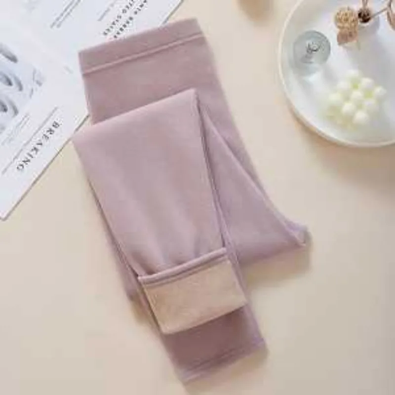 ワンピース シェルパ サーマルパンツ 厚手 秋冬 レギンス スリムフィット ドイツベルベット 秋