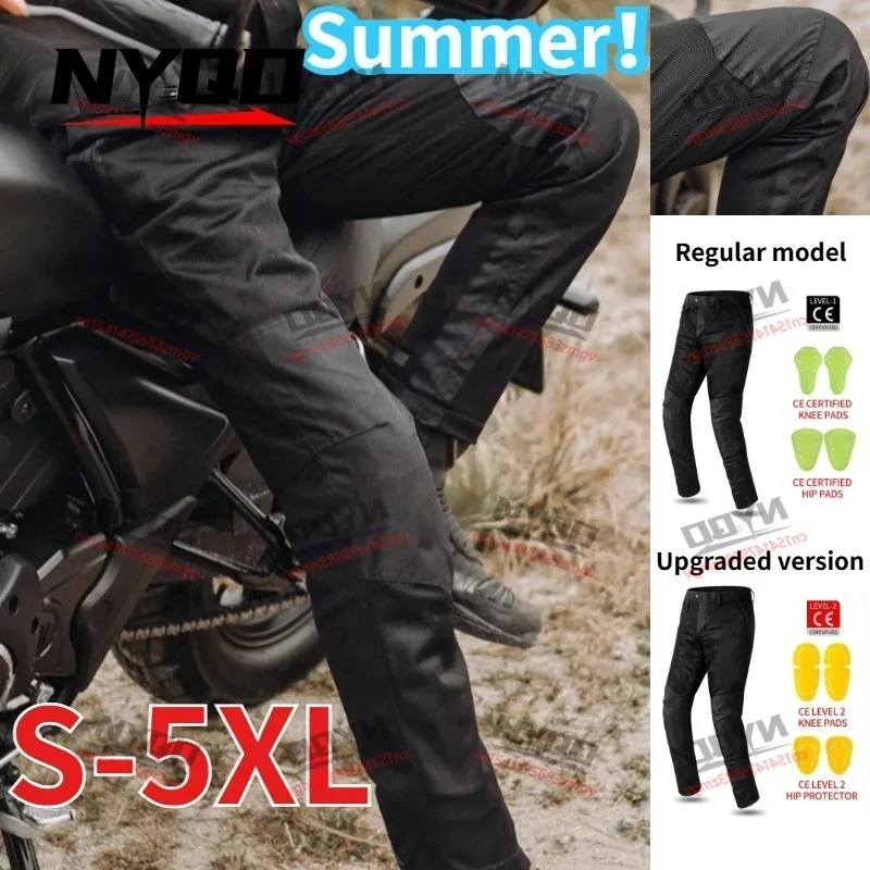 pantaloni-da-moto-estivi-vemar-per-uomo-traspiranti-in-rete-taglie-grandi-s-5xl-con-protezioni-ce-integrate