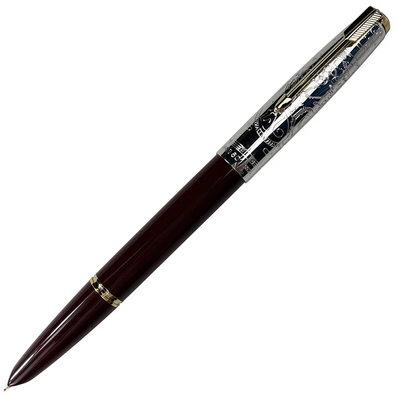 

Vintage Wingsung 601 Twelve Zodiac Signs Gold Clip Piston 14k Gold Nib Fountain Pen S925 Sterling Silver Pen Cap Writing Gift