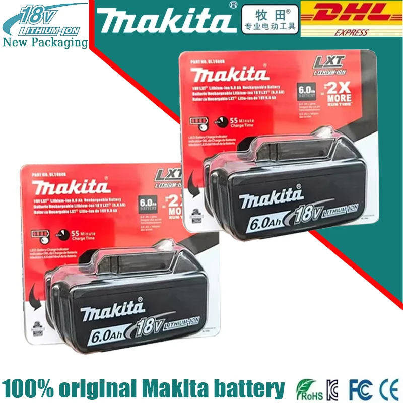 

2025 New Packaging Original Makita 18V 6Ah Battery ,Suitable for all 18V electric tools in Makita, BL1850B BL1850 BL1860