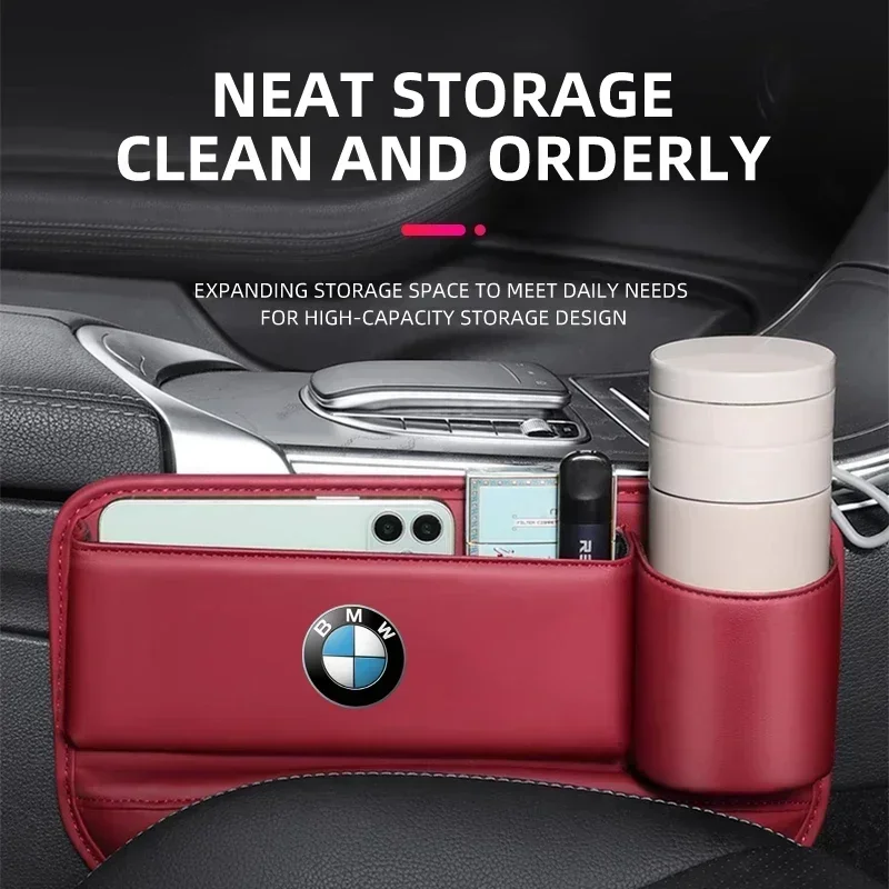 Car Seat Gap Organizer Multifunction Storage Box Cup Pocket For BMW M Performance E36 E60 E90 X2 X1 X3 X5 E46 E39 E70 M3 M5 M6