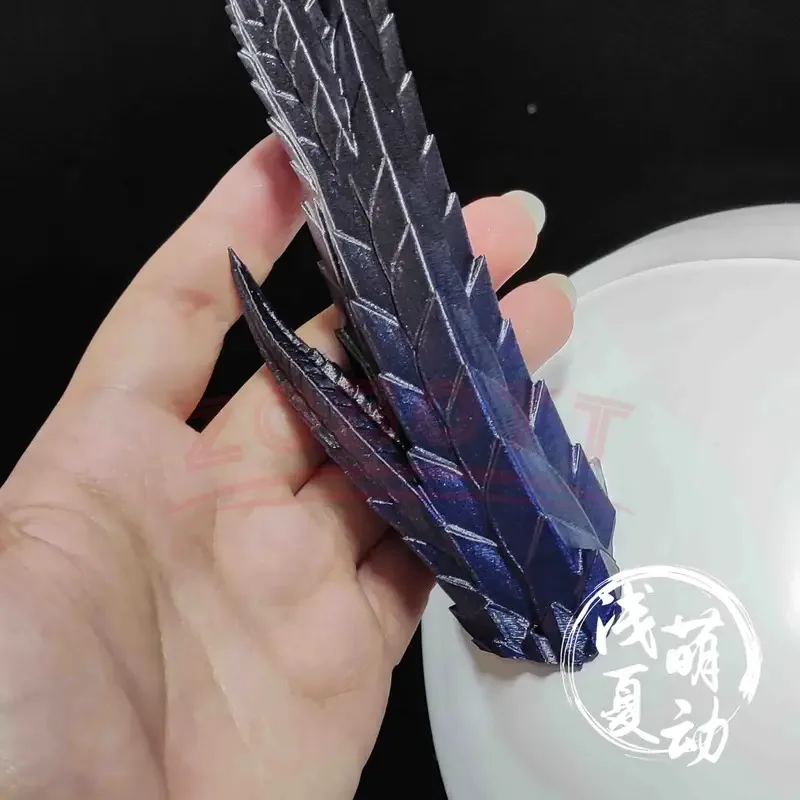 Nezha 2 Aorun Dragon King of the West Sea, conjunto de disfraz de Cosplay, accesorios para orejas de cuerno, traje personalizado azul metálico 3D PLA