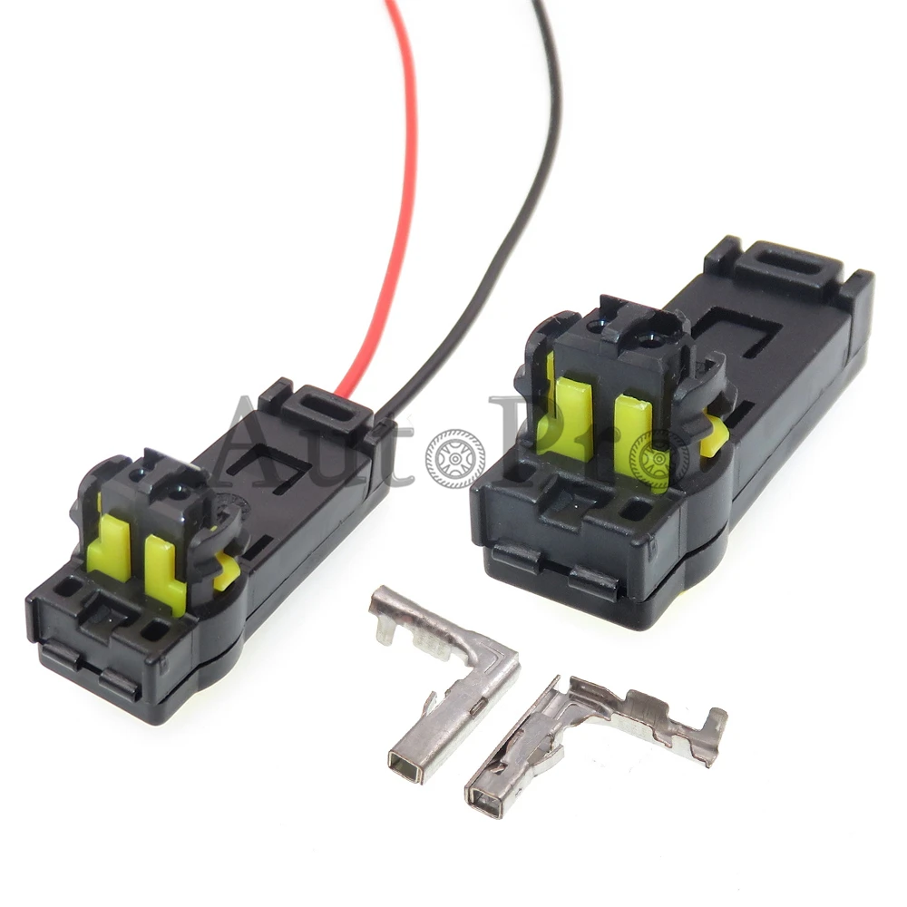 1 Set 2 Hole AC Assembly Car Plastic Housing Connector Auto Steering Wheel Low Current Wire Cable Socket