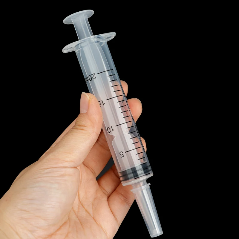 1 Pcs Small Pet Feeder Bird Feeder Syringe Enema Irrigator Large Caliber Plastic Syringe With Coarse Mouth 20ml/60ml