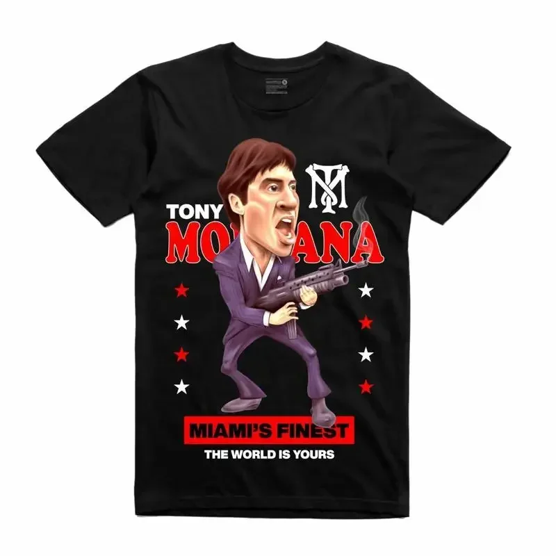 NEW Streetwear on Demand TOON MIAMI'S SCARFACE BLACK T Shirt SMALL 3XLARGE