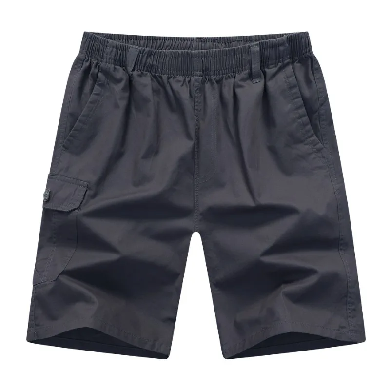 Men's Workwear Shorts, Summer Loose Fit, Middle-aged and Elderly Oversized Shorts, Dad Casual Capris