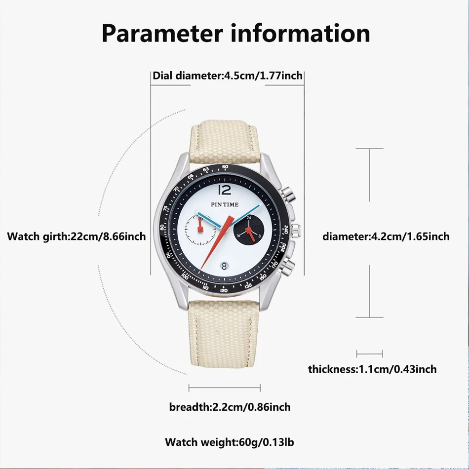 New simple watch men's light luxury gift high quality quartz watch brand genuine Leather watch strap waterproof men's watch