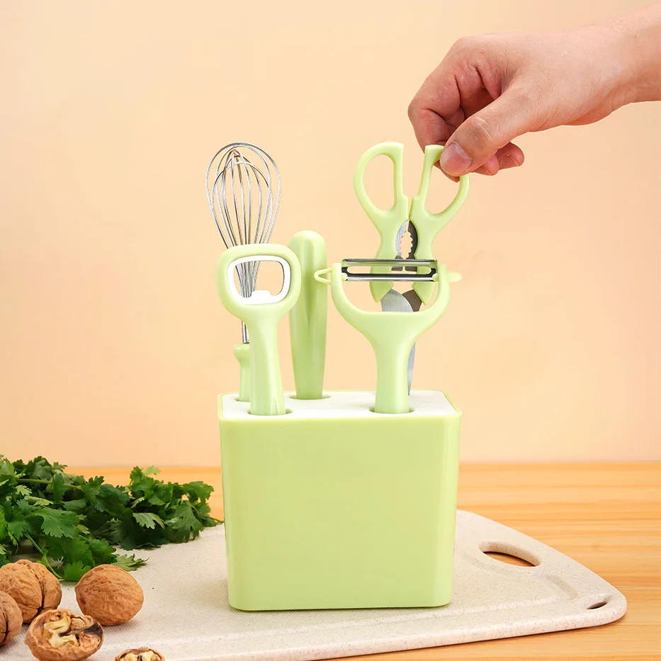 Kitchen Helper Guobao Six-Piece Set: Melon Peeler, Fruit Knife, Bottle Opener, Kitchen Gadget Set