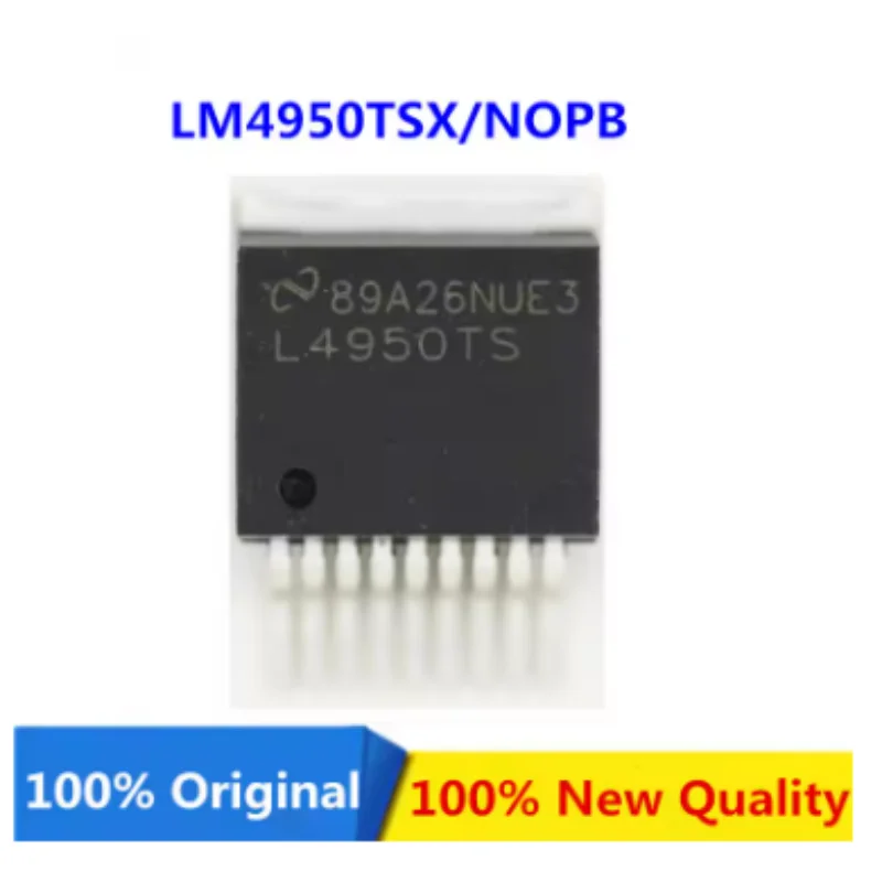 5PCS 100% Original LM4950TSX/NOPB TO263-9 Class AB Audio Power Amplifier 7.5W Mono BTL 3.1W Stereo Speaker Driver IC