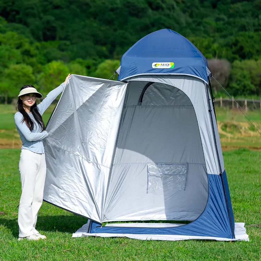 Shower Tent 150D Oxford Silver Coated Simple Toilet Tents Privacy Waterproof Fishing Tent Camping Supplies 160x160x240cm