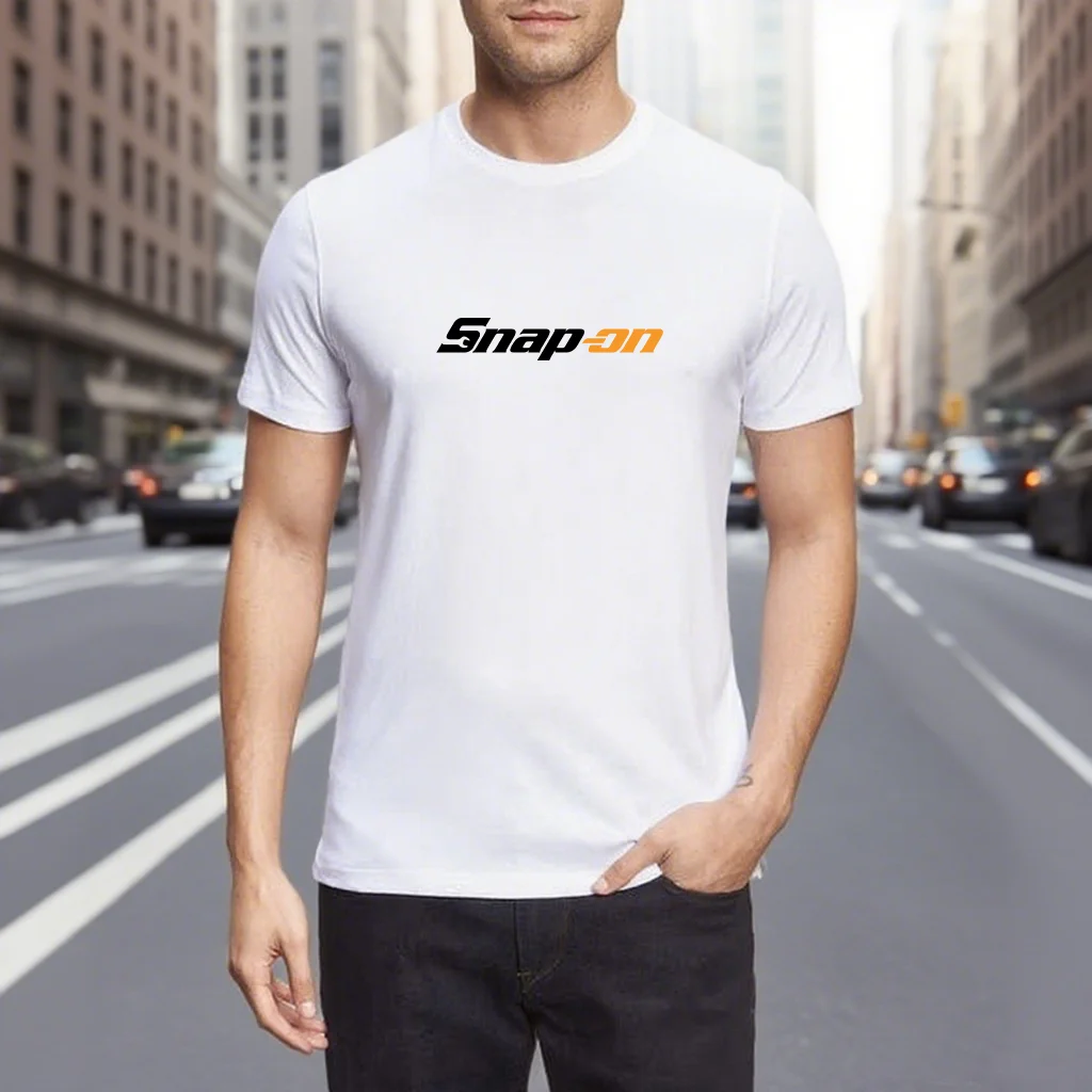 

Men's Clothes 100% Cotton Summer Tops Graphic T-Shirts S-Snapon Print Short Sleeve Tee Y2k Streetwear Ropa hombre White Vintage