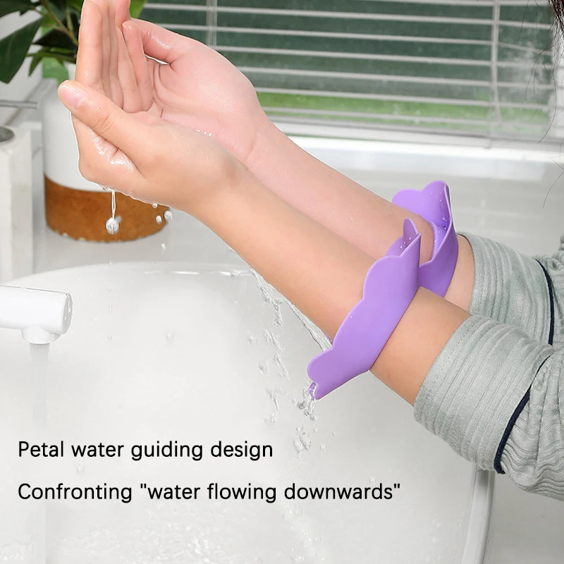 Washable Face Wash Wristbands Silicone Spilling Down Your Arms Wrist Strap Wet Sleeves For Washing Keep Clean Dry While