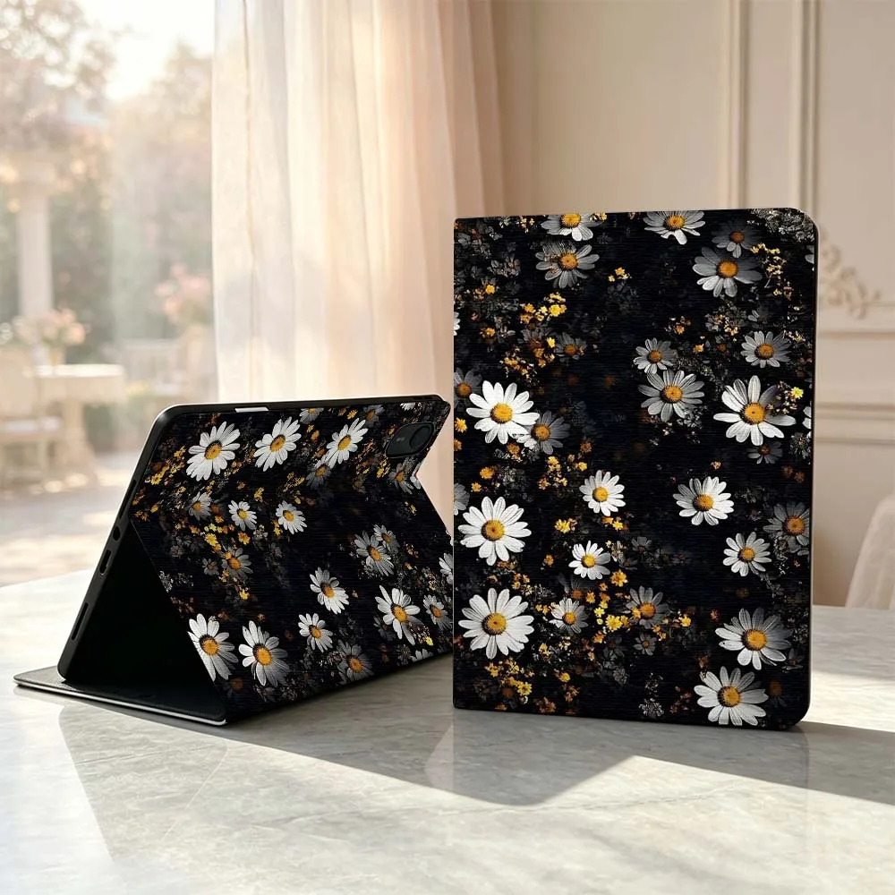 

White Daisy Black Soft For Lenovo Xiaoxin Pad Pro Tab P12 P11 11 11.2 11.5 10.6 inch K10 M10 Plus Tablet Case