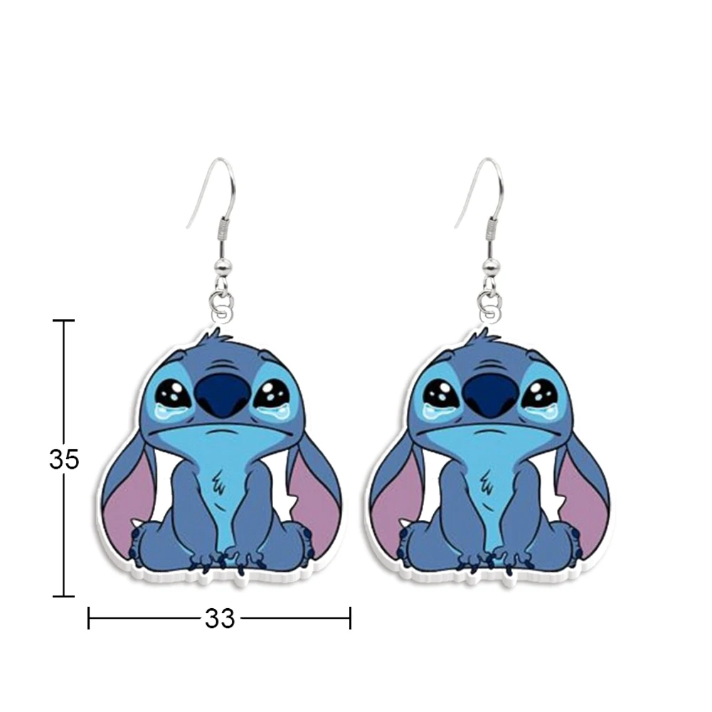 Disney niedlichen Stich Ohrringe Haken für Frauen Acryl besondere Kreativität Schmuck Zubehör kleine Geschenke