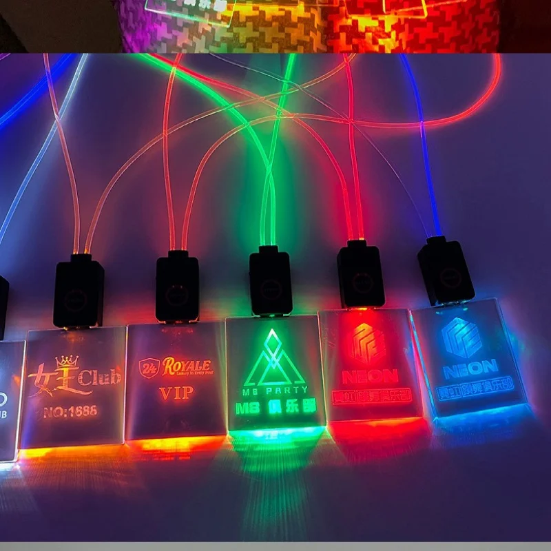 Customized. New Bar KTV Light-up Props LED Flashing Acrylic Light-up Sign Work Hanging Printable