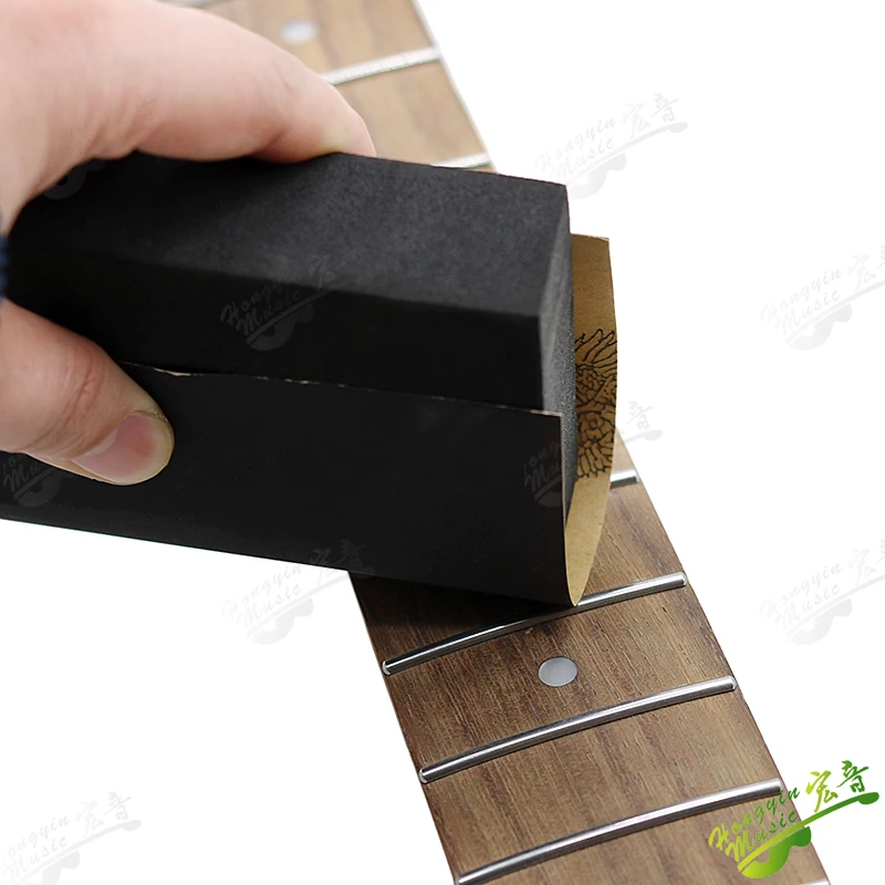 Guitar instrument making tool Flexible sanding block High density sponge with sandpaper sanding press resilient sponge HUATOOL