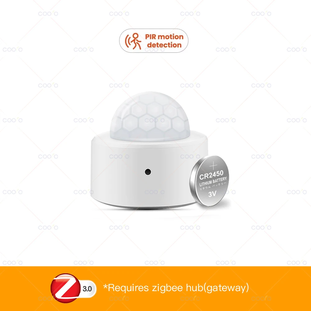 Tuya 2-in-1 Zigbee Mini-PIR-Bewegungsmelder + helles Lux-Licht, passive Infrarot-Sicherheit, Einbruchmelder, Sensor, App-Fernbedienung