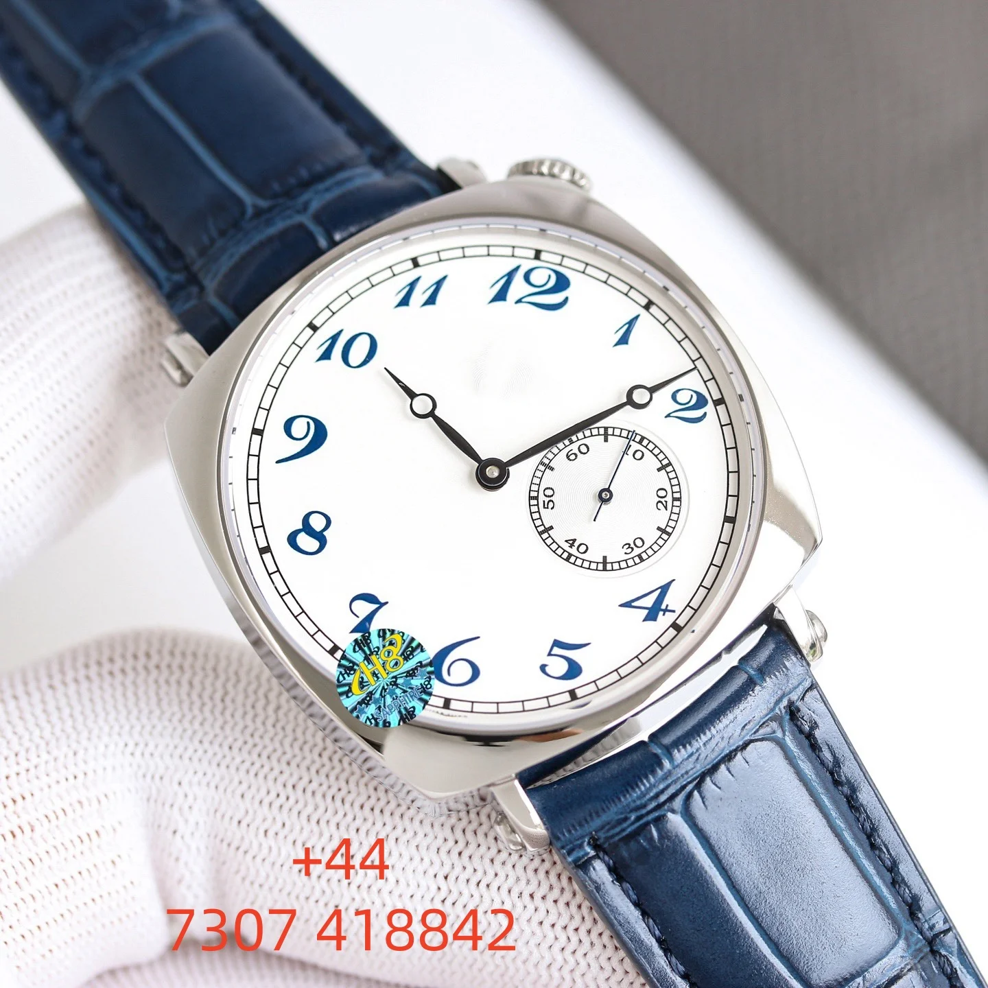 

Custom luxury watch, 40mm, sapphire glass mirror, custom integrated movement, imported calfskin strap