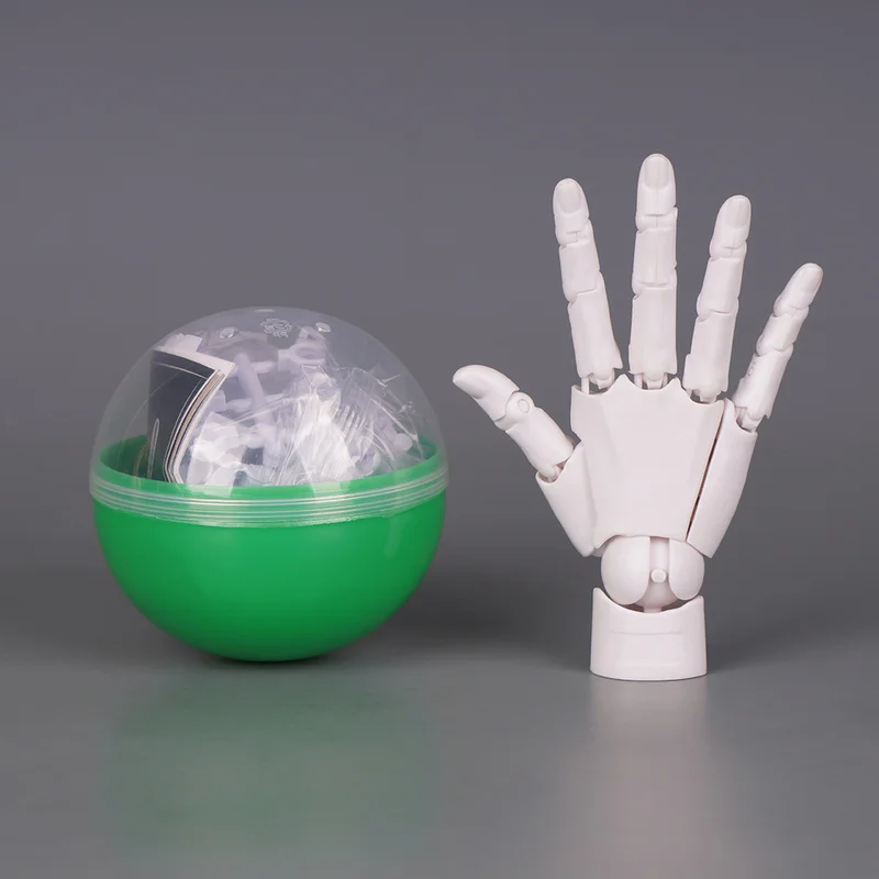 Modelo de mão humana de 10.5cm com articulações de dedo móveis 1:2 simulação palma ornamento de mesa brinquedo torcido ovo surpresa presentes caixa cega