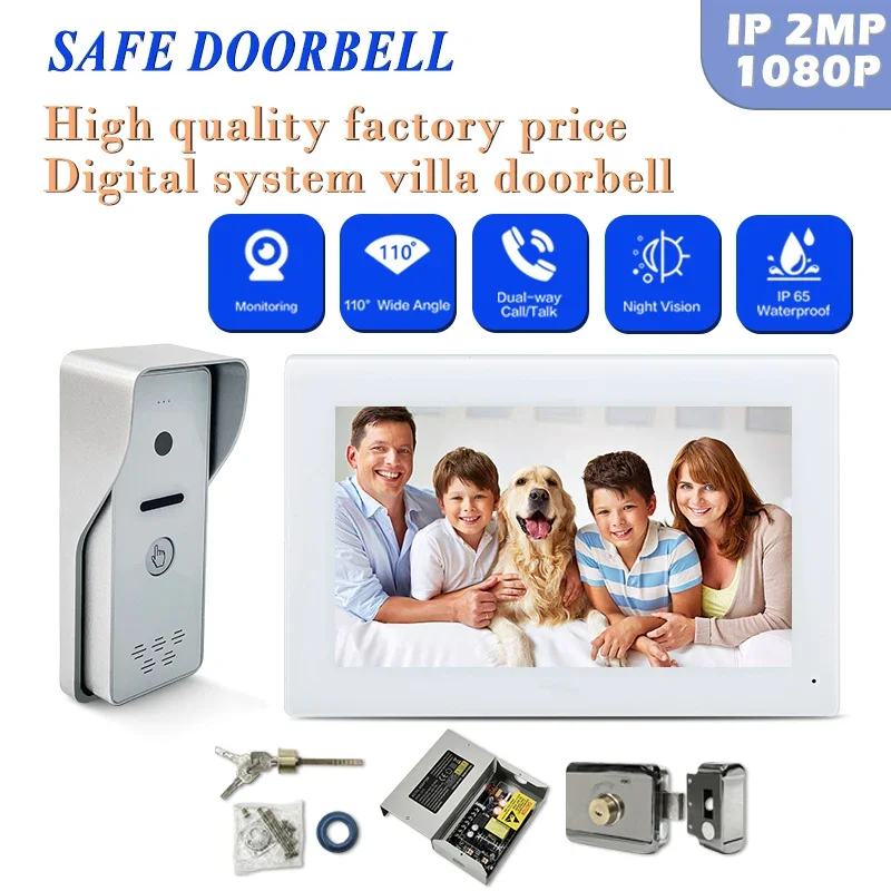 

Cat5/Cat6 Digital Doorbell Intercom with Wifi Video Waterproof Door Phone for Smart Answering Two-Way Audio Video Door Camera