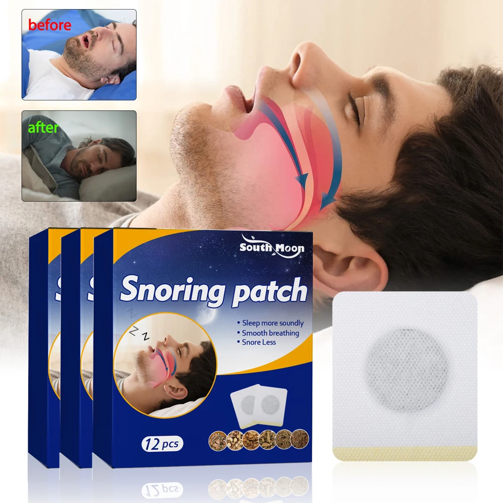 Patch anti-ronco para o caminho certo, pare de roncar, ajude com a noite, dormindo, boca e respiração, adesivos para adultos, 36 ou 12pcs