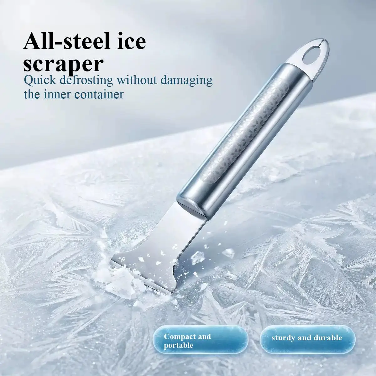 1/2/5PCS ReadStar Stainless Steel Ice Scraper Anti-Slip Effort Saving Cleaning Tool for Refrigerator And Winter Car Window
