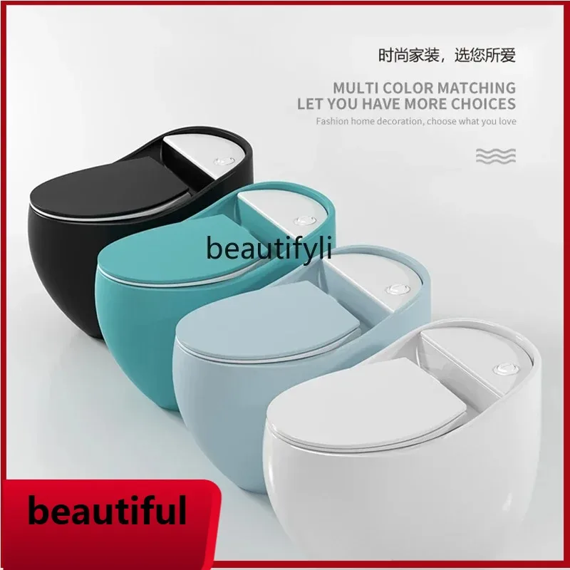 

F356 [Store Style] Siphon Toilet Small Apartment Personalized Creative Toilet Home Pumping Toilet