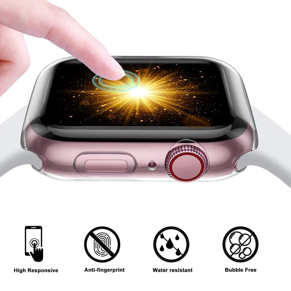 Displayschutzfolie für Apple Watch 46 mm 49 mm 41 mm 44 mm 40 mm 38 42 mm TPU-Stoßstangenabdeckung Zubehör iWatch-Serie Ultra 10 9 8 7 SE 6 – Detail 4