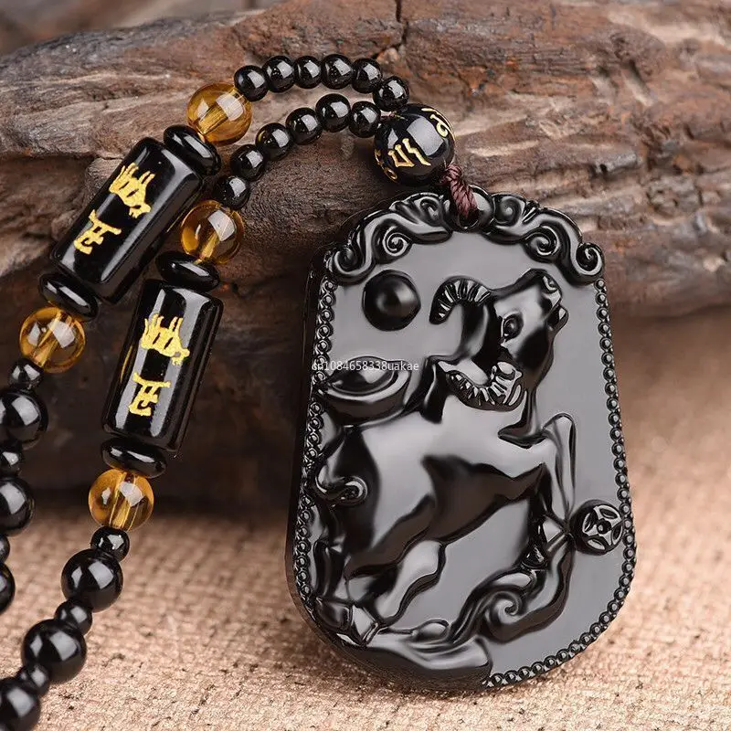 1 قطعة قلادة زودياك حجر السج العصرية والشخصية للرجال ، قلادة عصرية ، حفلة السفر في الهواء الطلق ، هدايا العيد الفاخرة #1