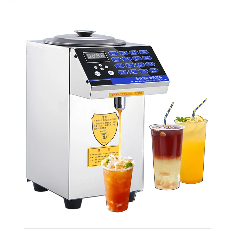 16 Grid Quantitative Fructose Filling Machine Bubble Milk Tea Shop Automatic Electric Syrup Sugar Dispenser Levulose Quantifier