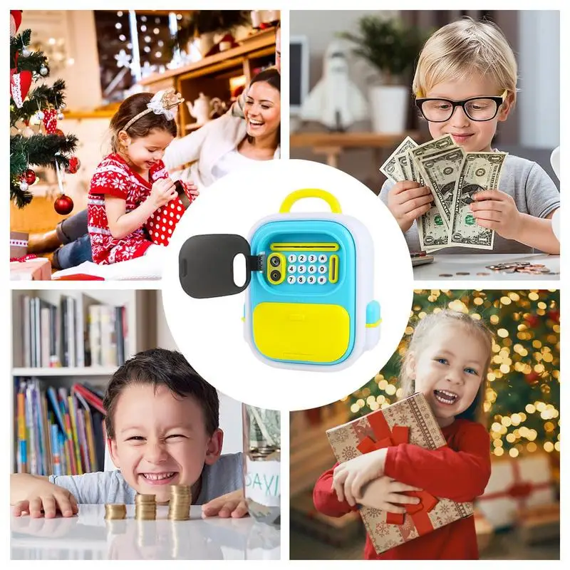 Riconoscimento facciale intelligenza contanti salvadanaio salvadanaio bancomat per bambini monete digitali risparmio di contanti deposito sicuro giocattoli regalo per bambini