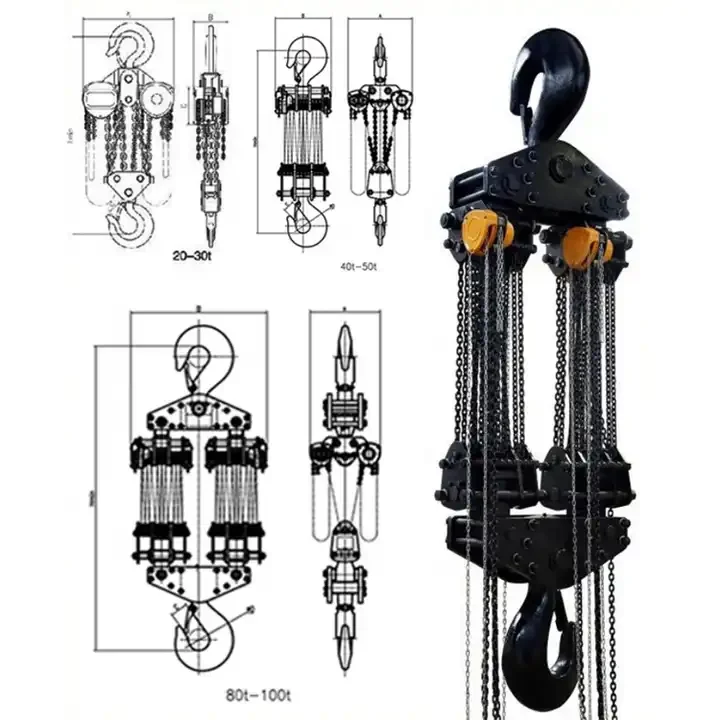 

2024 High Promotion 30 Tons Capacity VL Type Manual Chain Hoist G80 Chain Hand Operated Lifting Tool