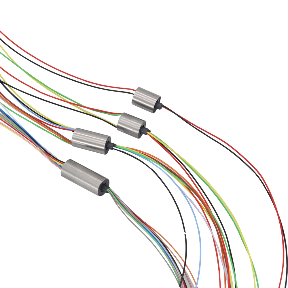 Micro Metalen Visuele Anker Vis Slip Ring Dia. 6/6.5/7.5/12.4Mm 2/4/6/8/12ch Geleidende Roterende Verbinding Voor Rc Robot Ptz Gimbal