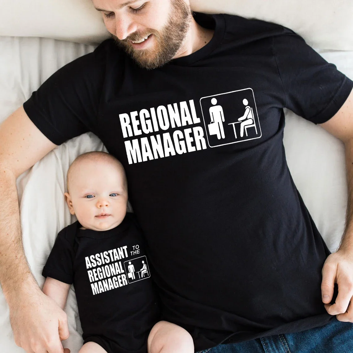 Manager Shirt Matching Father Son Shirt The Office Family Matching Outfits 1st Matching Kids Tshirt Fathers Day Gift m