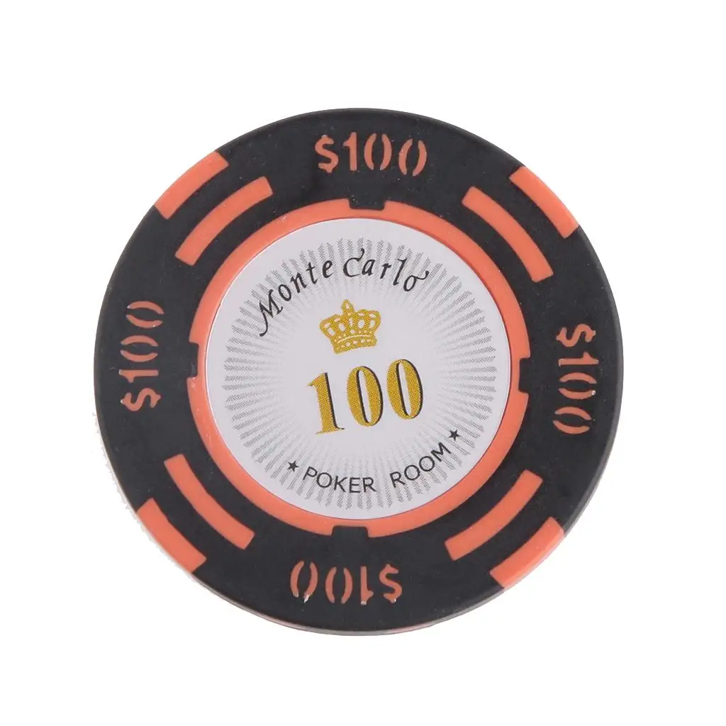 

Poker Chips Clay Material Dollar Value Gambling Play Chips Casino Chips Set for Game Rooms and Tournament Events