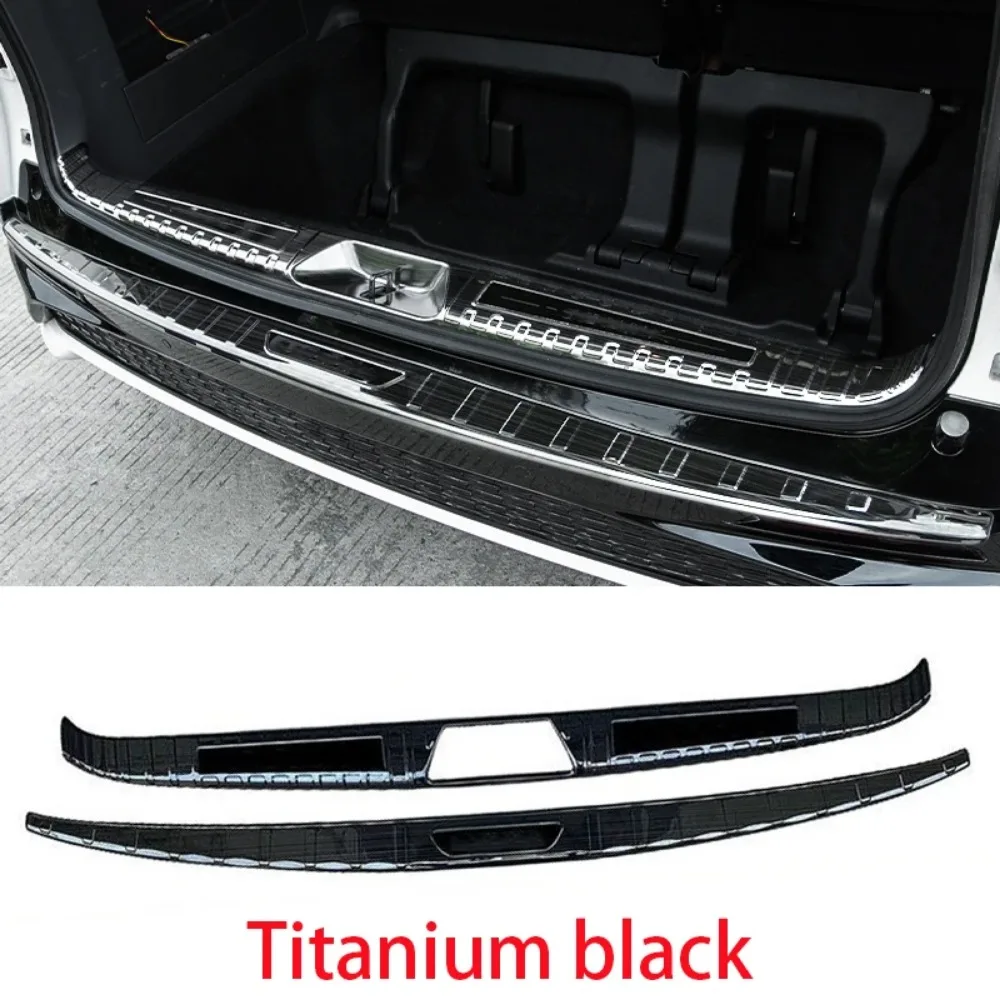 

For Toyota Sienna 2021 2022 2023 Stainless Steel Silver Titanium Black Rear Trunk Inside Bumper Protector Cover Sill Guard Trim